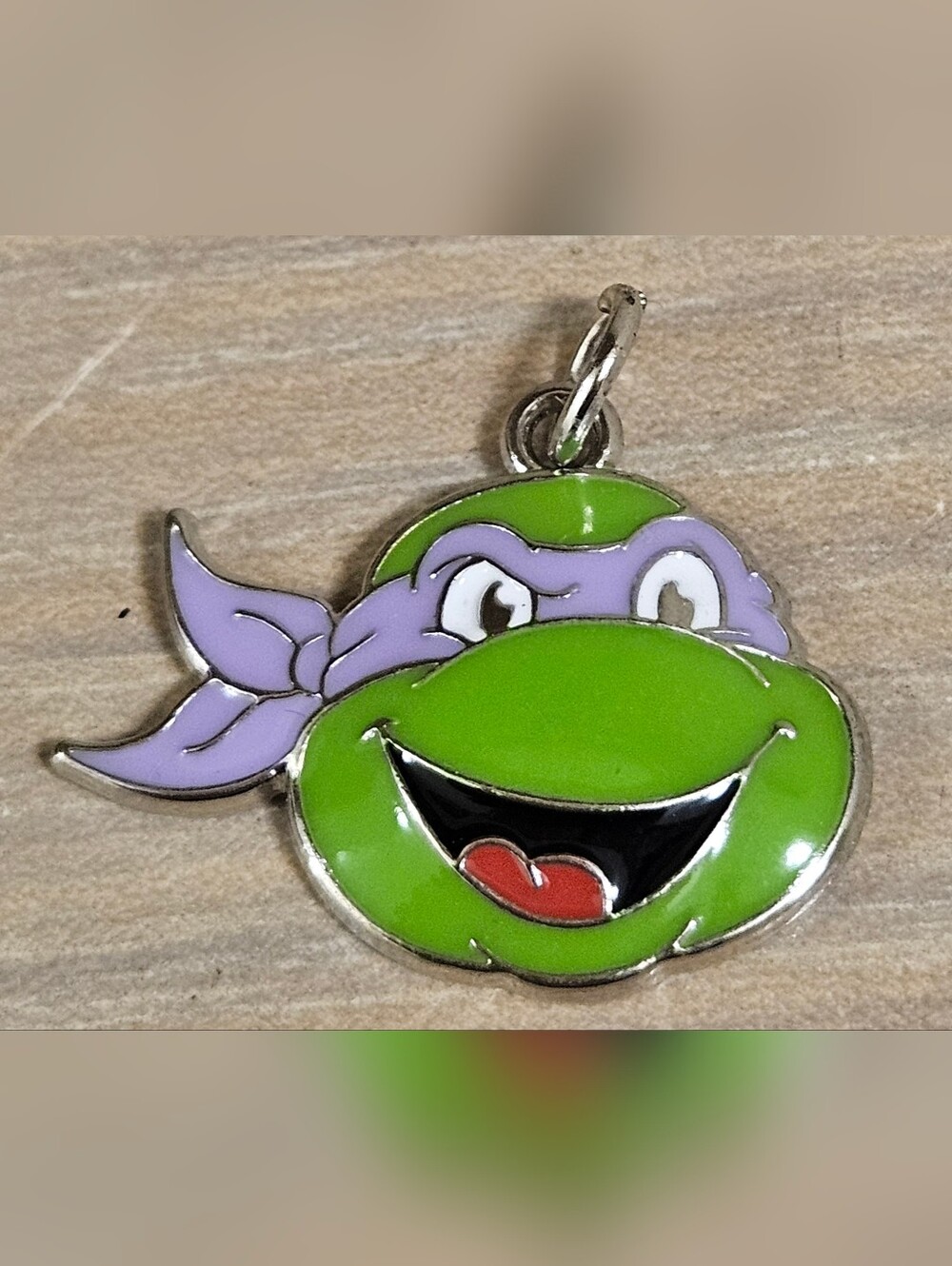 Teenage Mutant Ninja Turtles  DONATELLO Silver Enamel Metal Charm Pendant